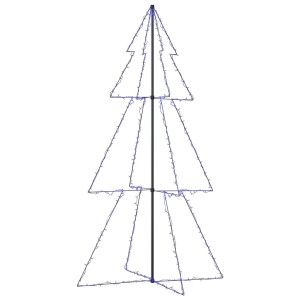 Blauer LED Kegel Weihnachtsbaum, 220cm hoch, für Innen & Außen.