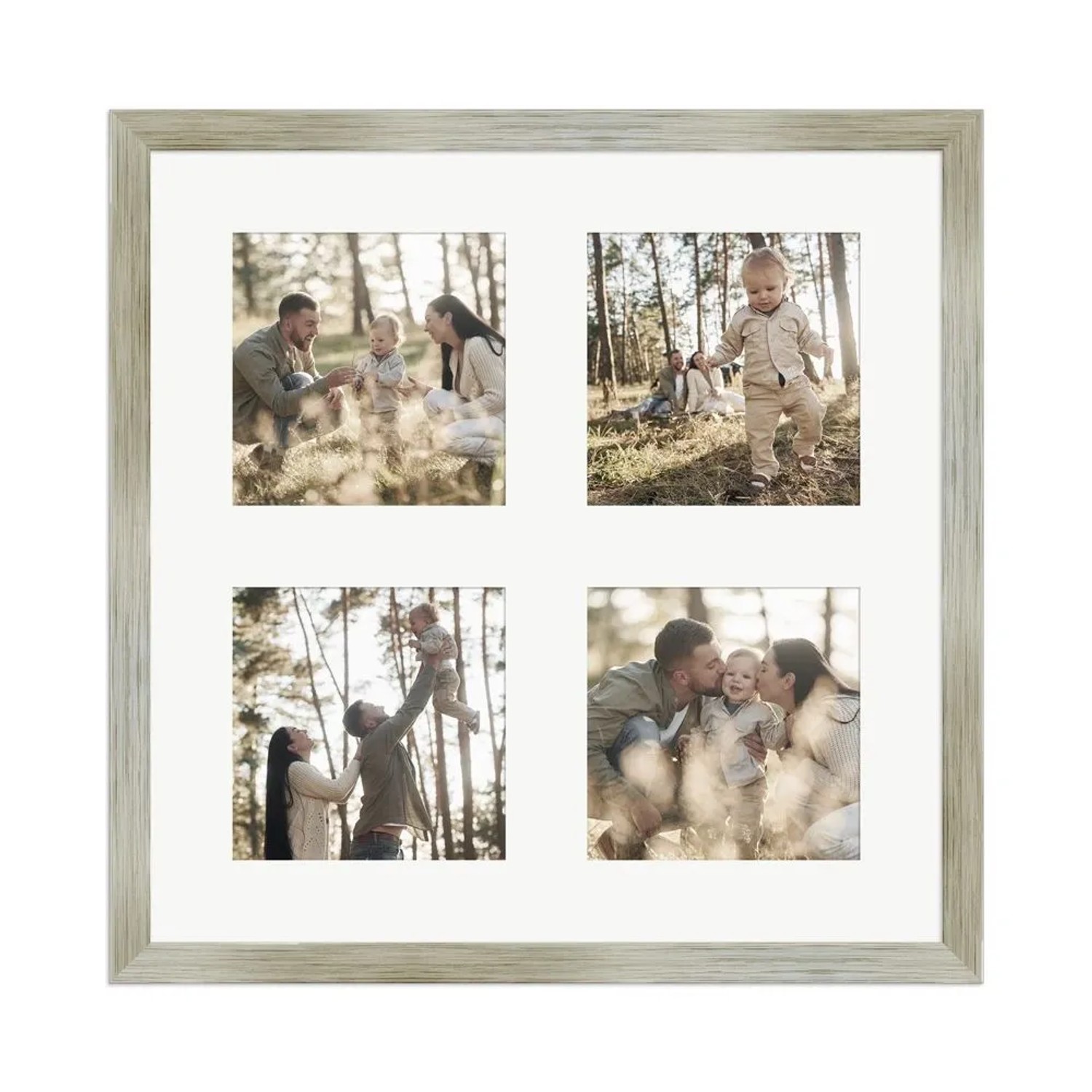 WANDStyle Galerierahmen G950 in Gold 30 x 30 cm für 4 Bilder im Format 10 x 10 cm