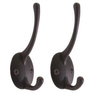 MCW Garderobenhaken C75, 2er Set aus Metall, zur Wandmontage.