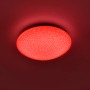 LED-Deckenleuchte Skyler, Ø 25cm, mit Sternenhimmel-Effekt in Rot.