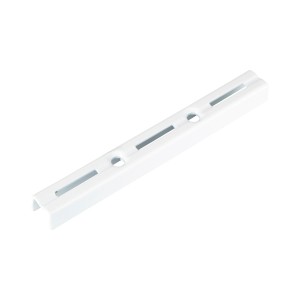 Weiße Regalschiene, 150 cm lang, für Regalböden und Wandregale bis 55 kg.