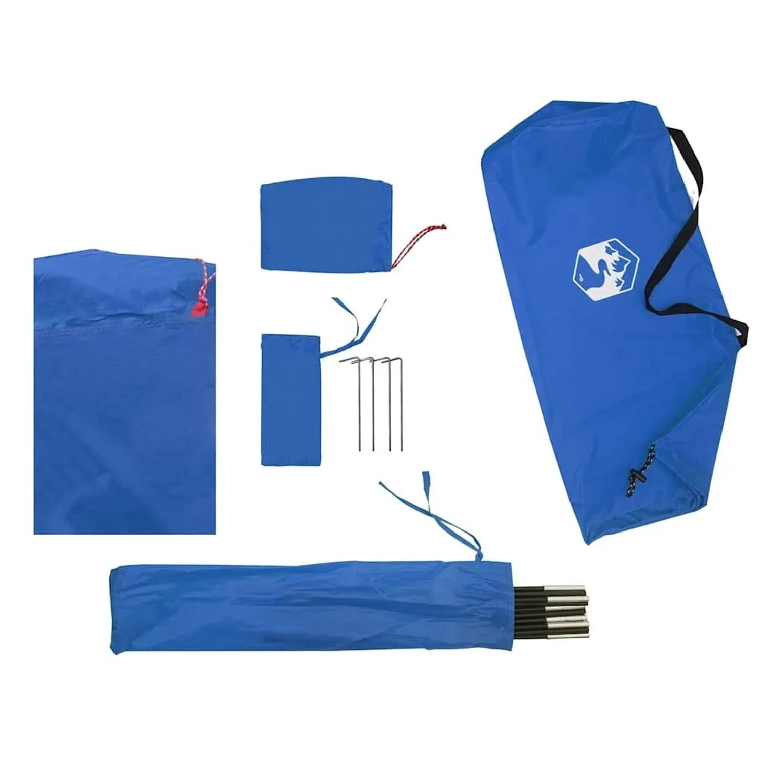 vidaXL Strandzelt Azurblau 274x178x170/148 cm 185T Polyester 94403_10