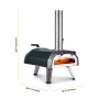 Ooni Karu 2 Pizzaofen, 2. Generation. Tragbarer Gasgrill für Pizza mit Edelstahl-Schornstein.