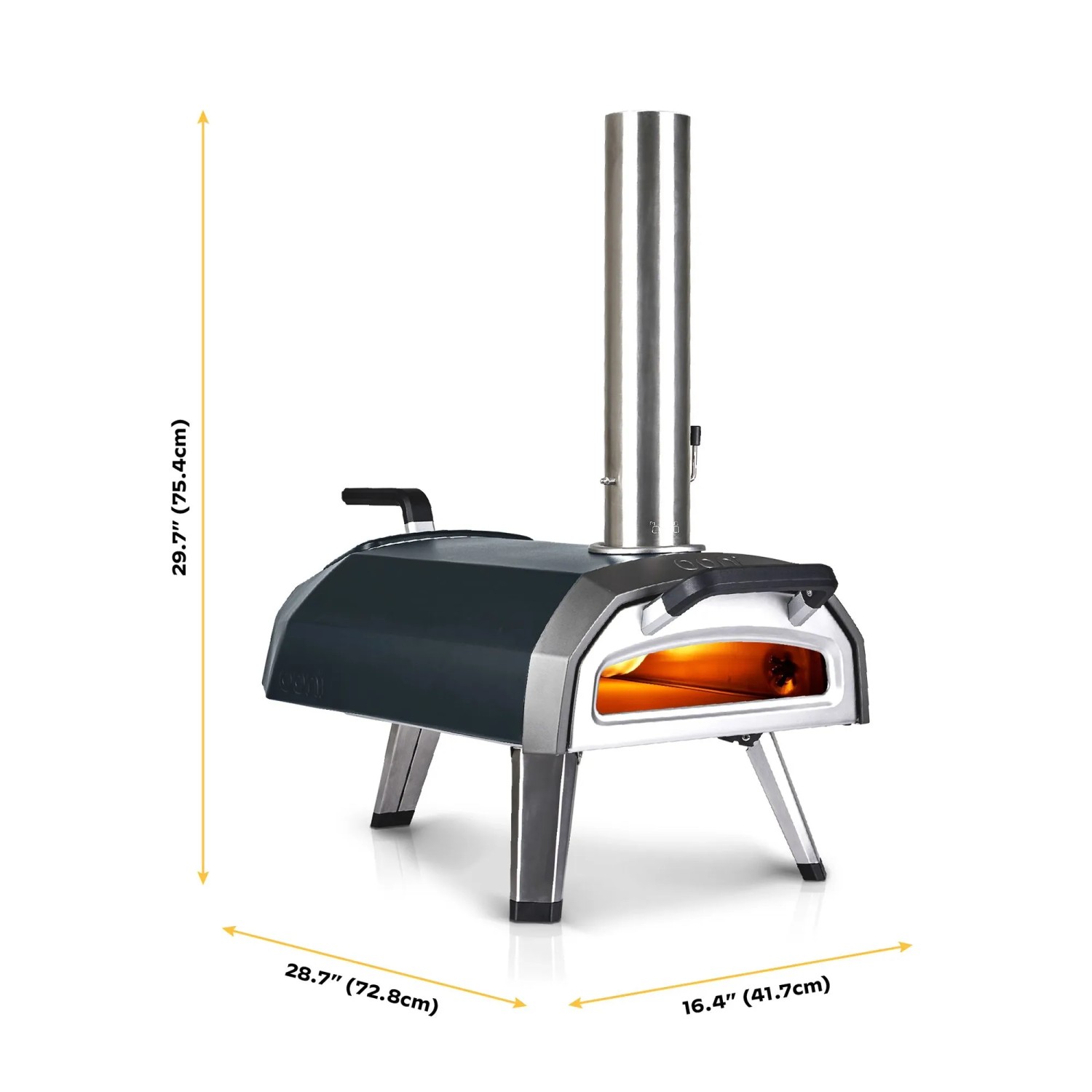 Ooni Karu 2 Pizzaofen, 2. Generation. Tragbarer Gasgrill für Pizza mit Edelstahl-Schornstein.