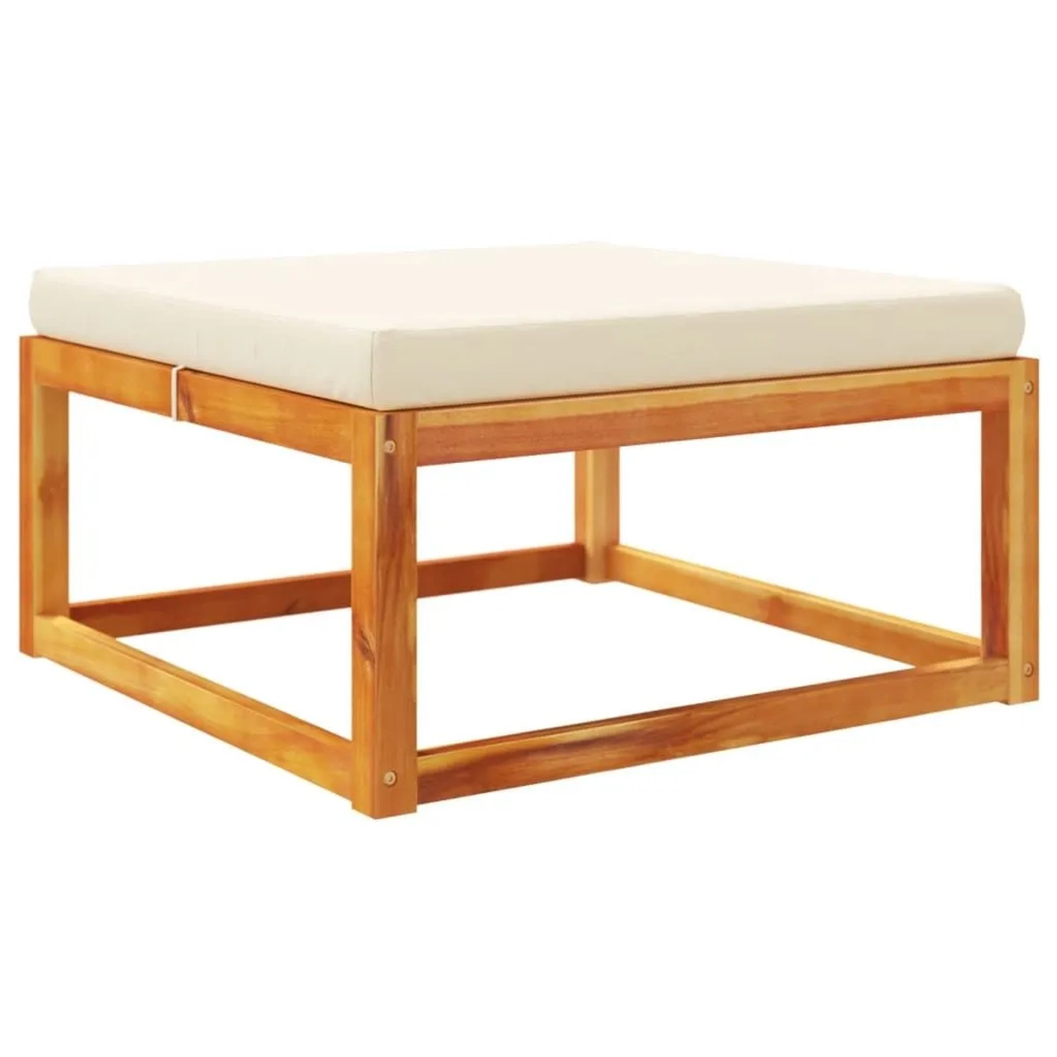 vidaXL Gartenhocker mit Kissen 65x65x29 cm Massivholz Akazie 3278939
