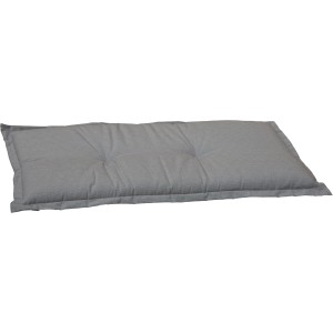 Beo Bankauflage Elegant Hellgrau meliert für 2er-Bank, Sitzkissen für Gartenmöbel.