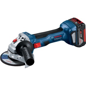 Bosch Professional Akku-Winkelschleifer GWS 18V-7 mit Akku und L-Boxx.