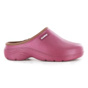 Blackfox Winterclog Sherlow in Himbeer, Größe 38. Gartenclog aus synthetischem Kautschuk mit warmem Polyesterfell.