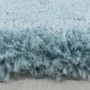 Detailaufnahme: Blauer Ayyildiz Hochflorteppich Fluffy, weicher Flor.