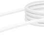 Weißes Schwaiger SAT-Verbindungskabel RG6-U, 1,5 m, mit F-Steckern für Antennenanschluss.