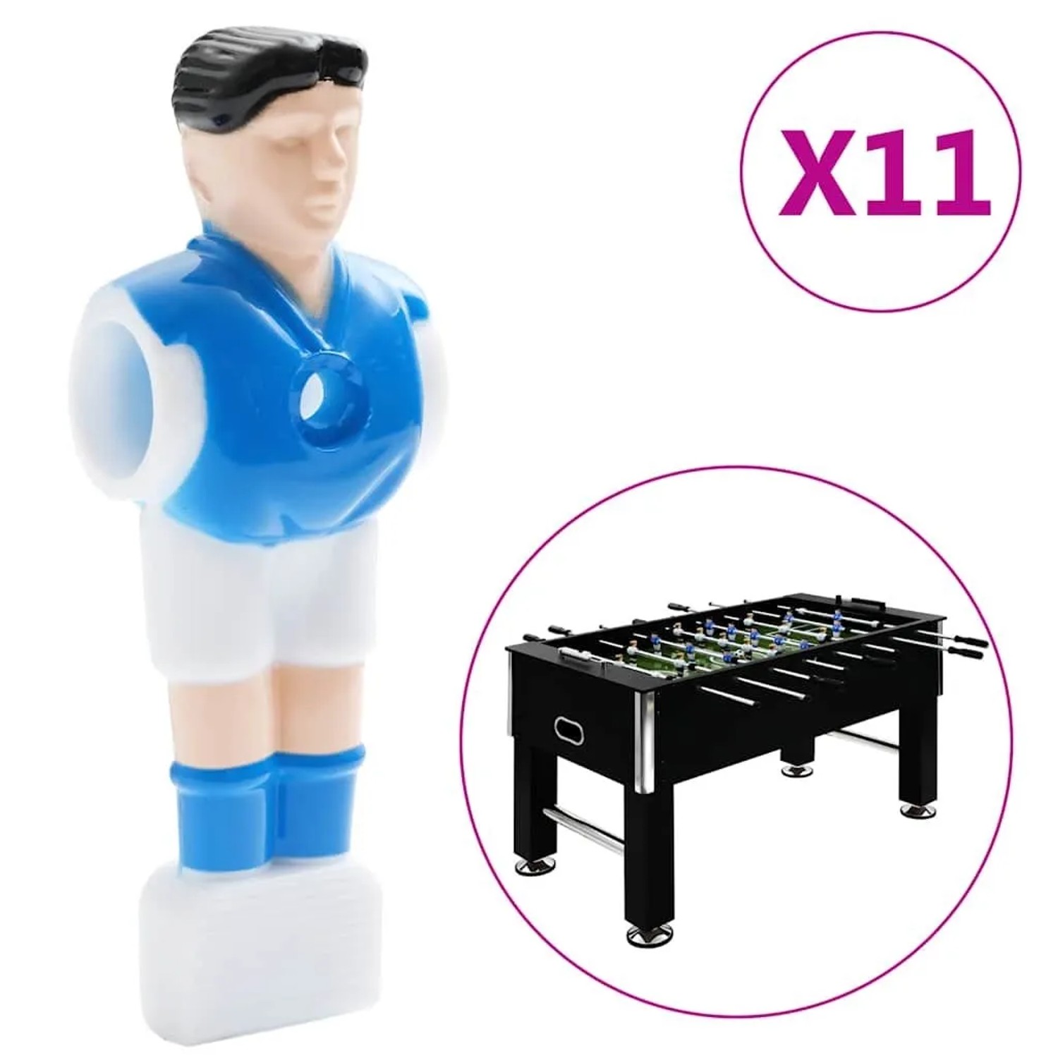 vidaXL Tischfußball-Spieler 22 Stk für 15,9 mm Stange 92503_12