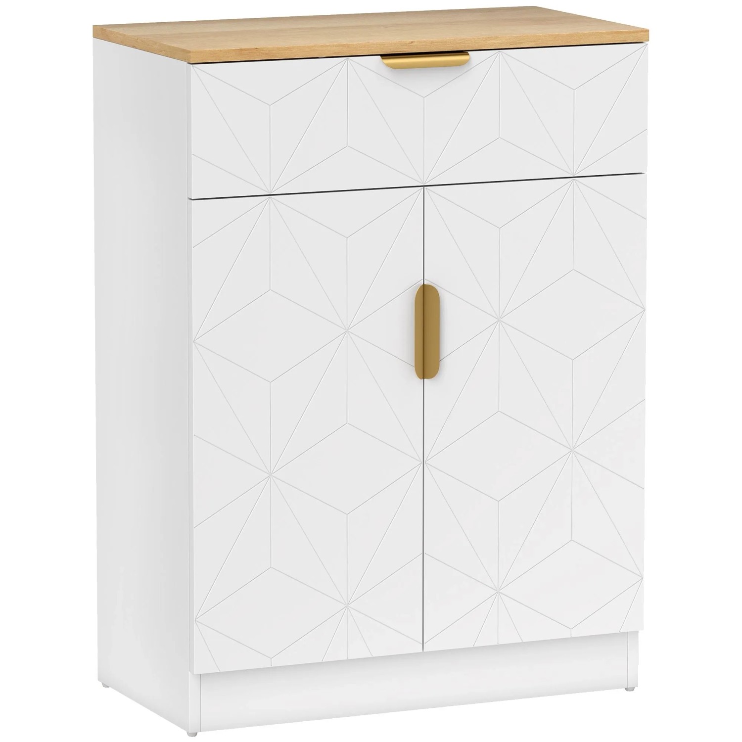 HOMCOM Sideboard MDF 60L x 32B x 82H cm Weiß