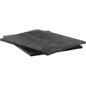 Bautenschutzmatte, 125x80x0,8 cm, aus robustem Kautschuk, ideal als Unterlage und Bodenschutz.