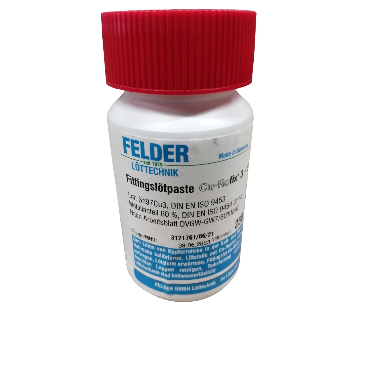 Kirchhoff Kupfer-Weichlötpaste S-Sn97Cu3 Grau 250 g