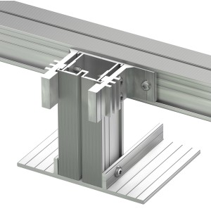 GS Aluecofix Pro Blendenhalter für 45x38 mm Aluprofile zur Terrassendielen-Befestigung.