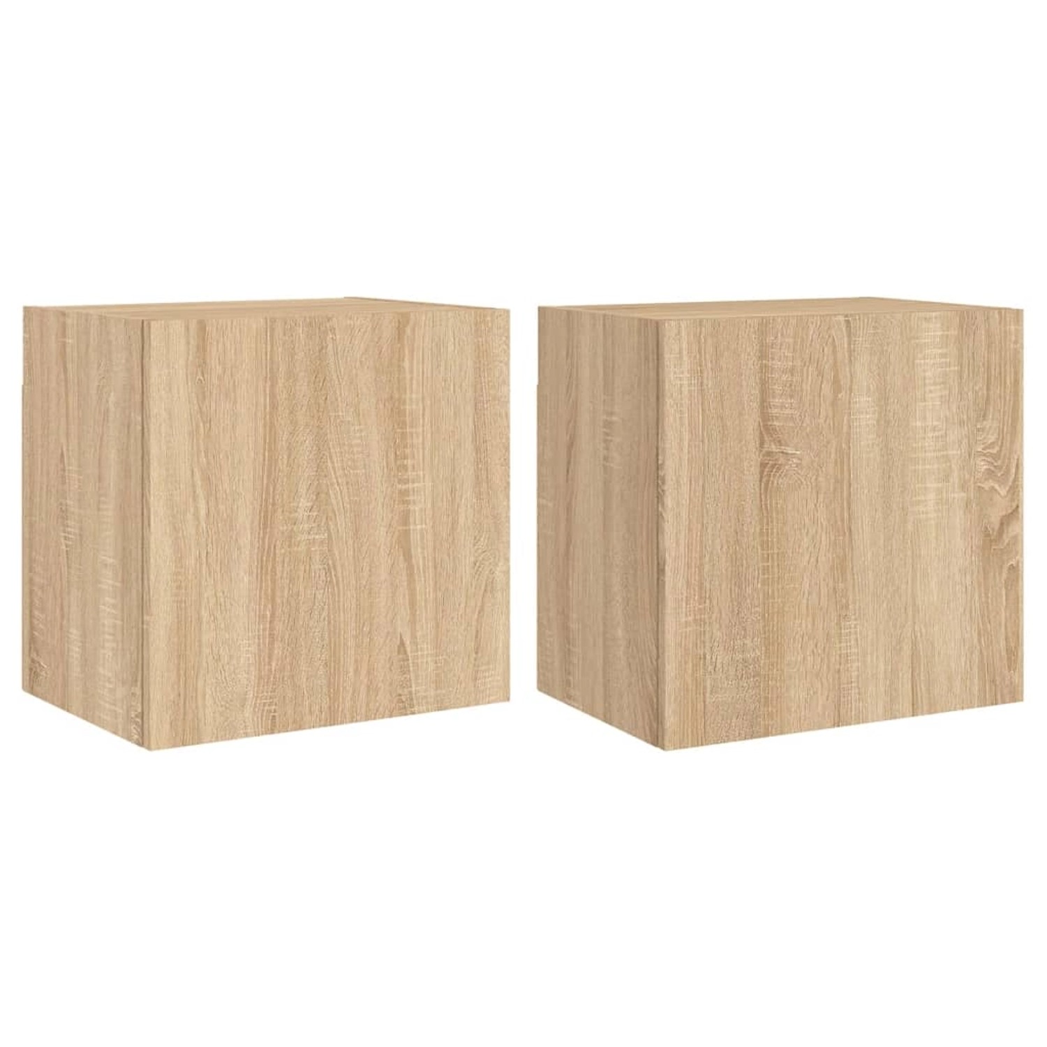 vidaXL TV-Wandschränke 2 Stk Sonoma-Eiche 40,5x30x40 cm Holzwerkstoff 836901