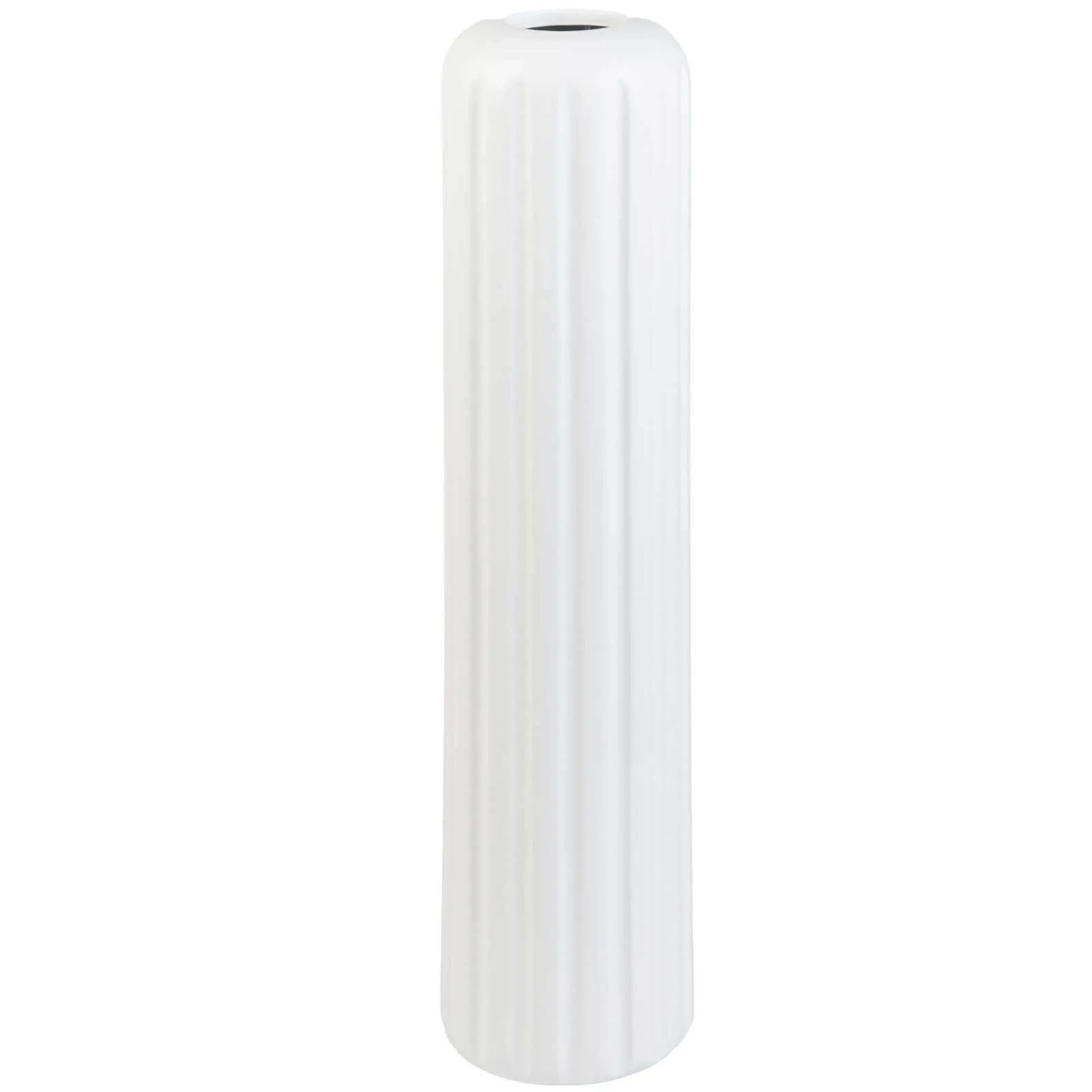 Vivanno Bodenvase Verta 20 cm x 20 cm x 80 cm Wellenweiß