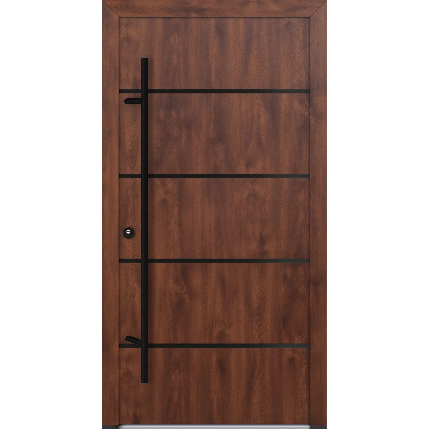 FM Türen AS68 Modell 22 1000 x 2100 Nussbaum Links Innen Beschläge Set 01