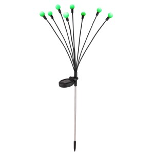 Globo Solarleuchte aus Edelstahl, 70 cm, mit RGB-Farbwechsler für stimmungsvolle Außenbeleuchtung.