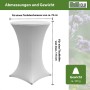 TRUTZHOLM 10er Set Stehtischhusse Stretch 70cm Weiß_3