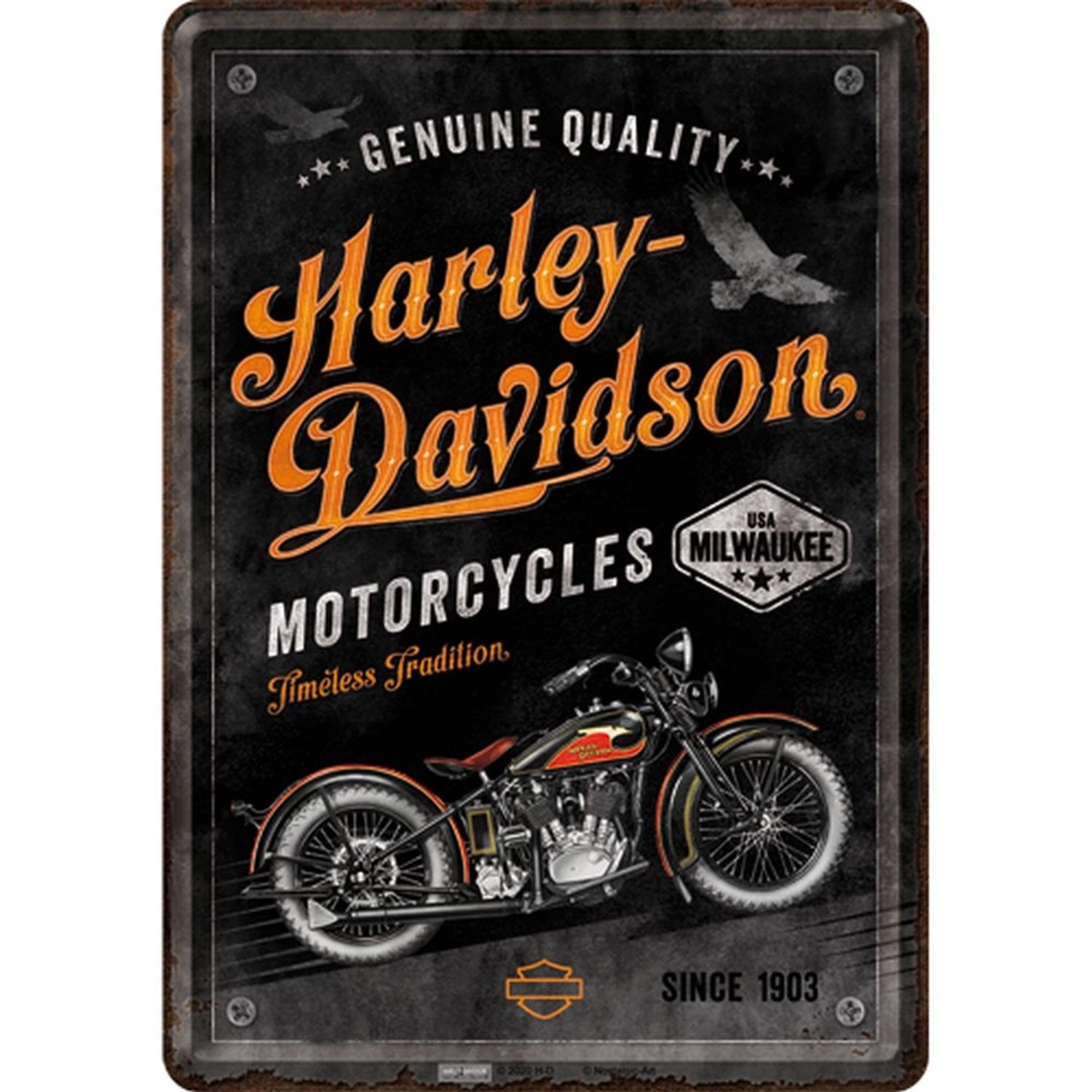 Nostalgic-Art Blechpostkarte - Harley-Davidson - Harley-Davidson Timeless T günstig online kaufen