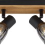 Globo Strahler Claude, 4-flammig, dunkelbraun/rauchfarben, Holz/Metall, für E14 Leuchtmittel