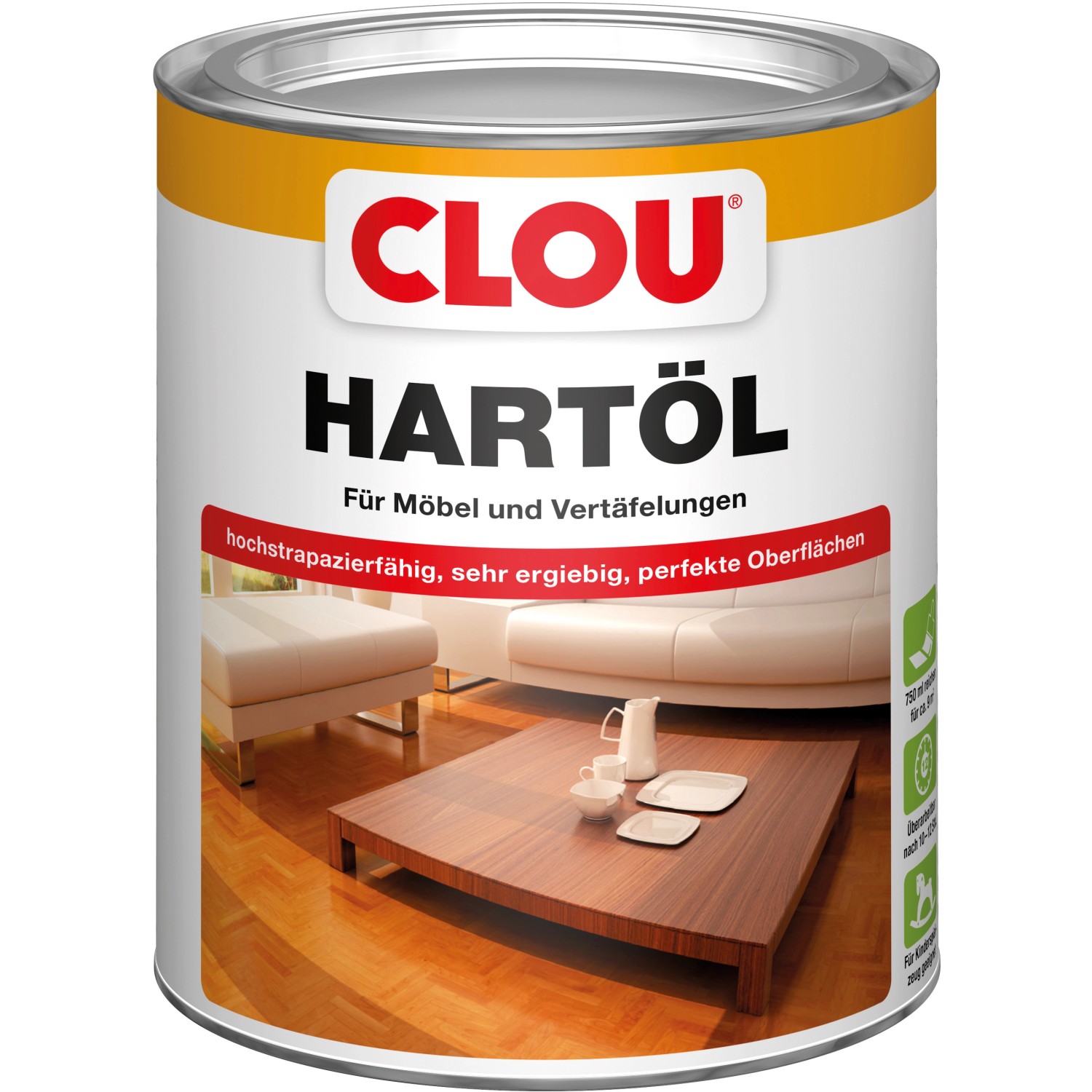 Image of Clou Hartöl Weiß-Transparent 750 ml