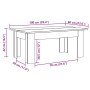 Weißer vidaXL Couchtisch (100x60x42 cm) aus Holzwerkstoff. Wohnzimmertisch im schlichten Design.