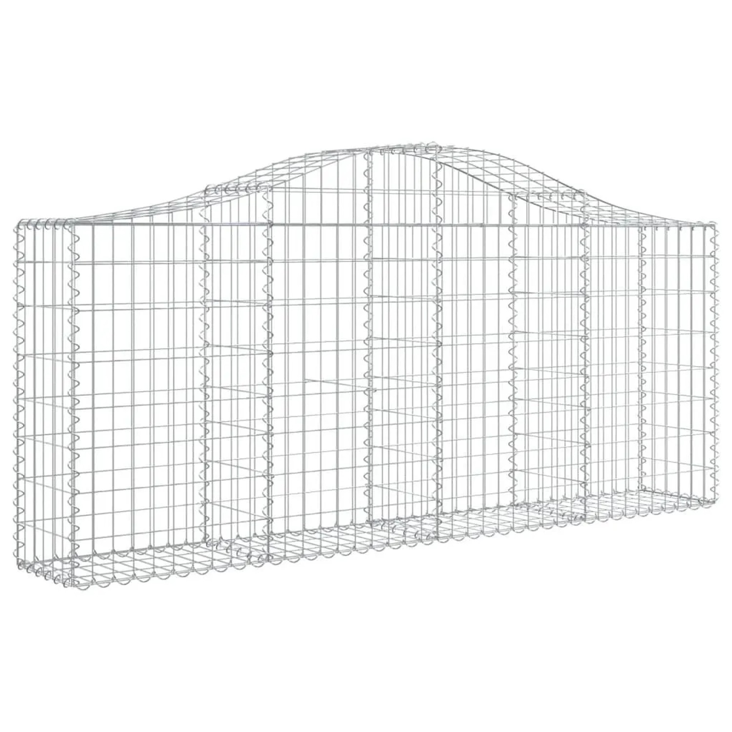 vidaXL Gabionen mit Hochbogen 20 Stk 200x30x80/100cm Verzinktes Eisen 3145424