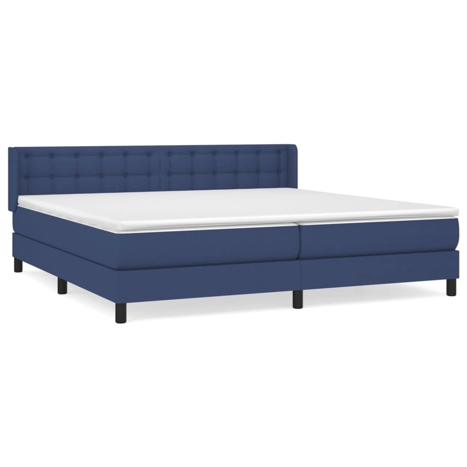 vidaXL Boxspringbett mit Matratze Blau 200x200 cm Stoff 3130063 günstig online kaufen