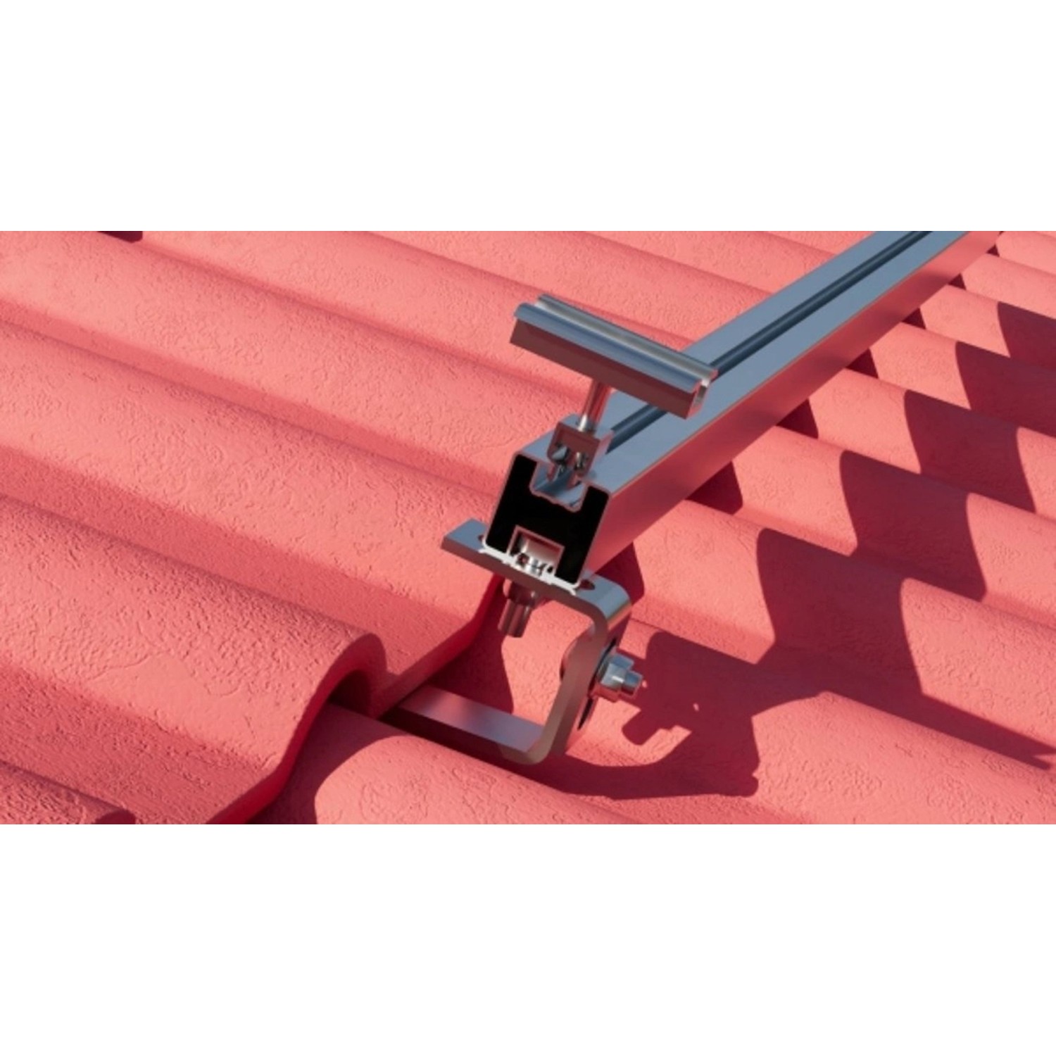 Absaar Solar Dachhaken, 3-fach verstellbar, 5mm, zur Montage von Solar-Paneelen auf Ziegeldach.