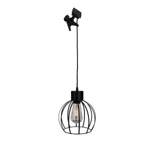 Schwarze Näve LED Solar Pendelleuchte Grid, Ø 20 cm, mit Dämmerungssensor für stimmungsvolle Beleuchtung.