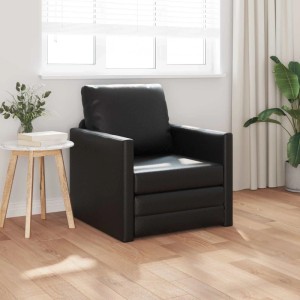 vidaXL Klappsofa Bett Schwarz 74 x 77 x 81 cm PVC 42030492