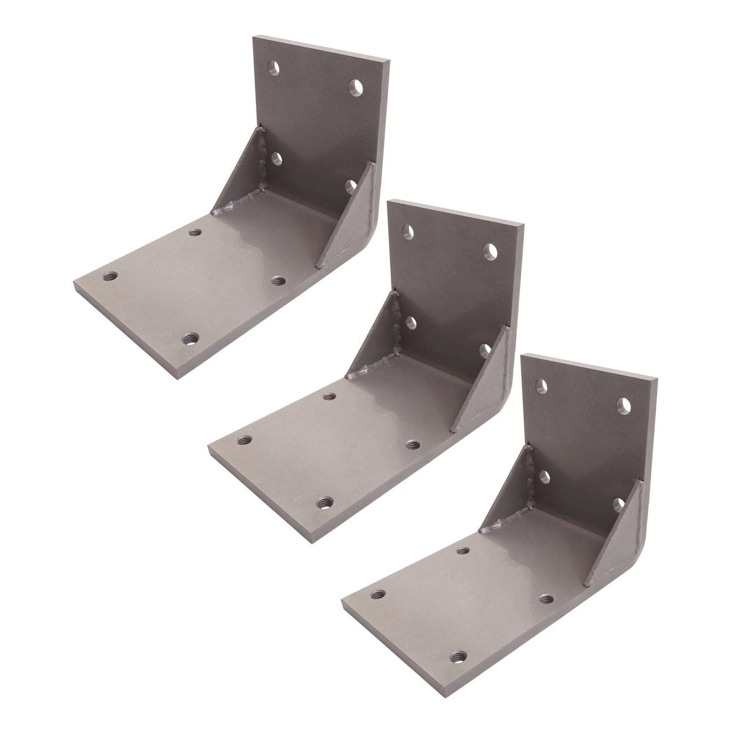 MCW 3er-Set Deckenadapter für Kassetten-Markise H124 Deckenmontage Halterung Adapter Grau