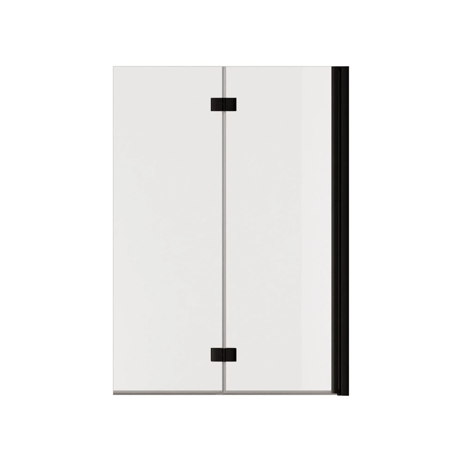 Schöner Wohnen Badewannenaufsatz Elara 140 cm x 100 cm Mattschwarz 2-teilig