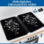 2er-Set Westfalia Herdabdeckplatten Nero mit Ornament-Design auf einem Herd.