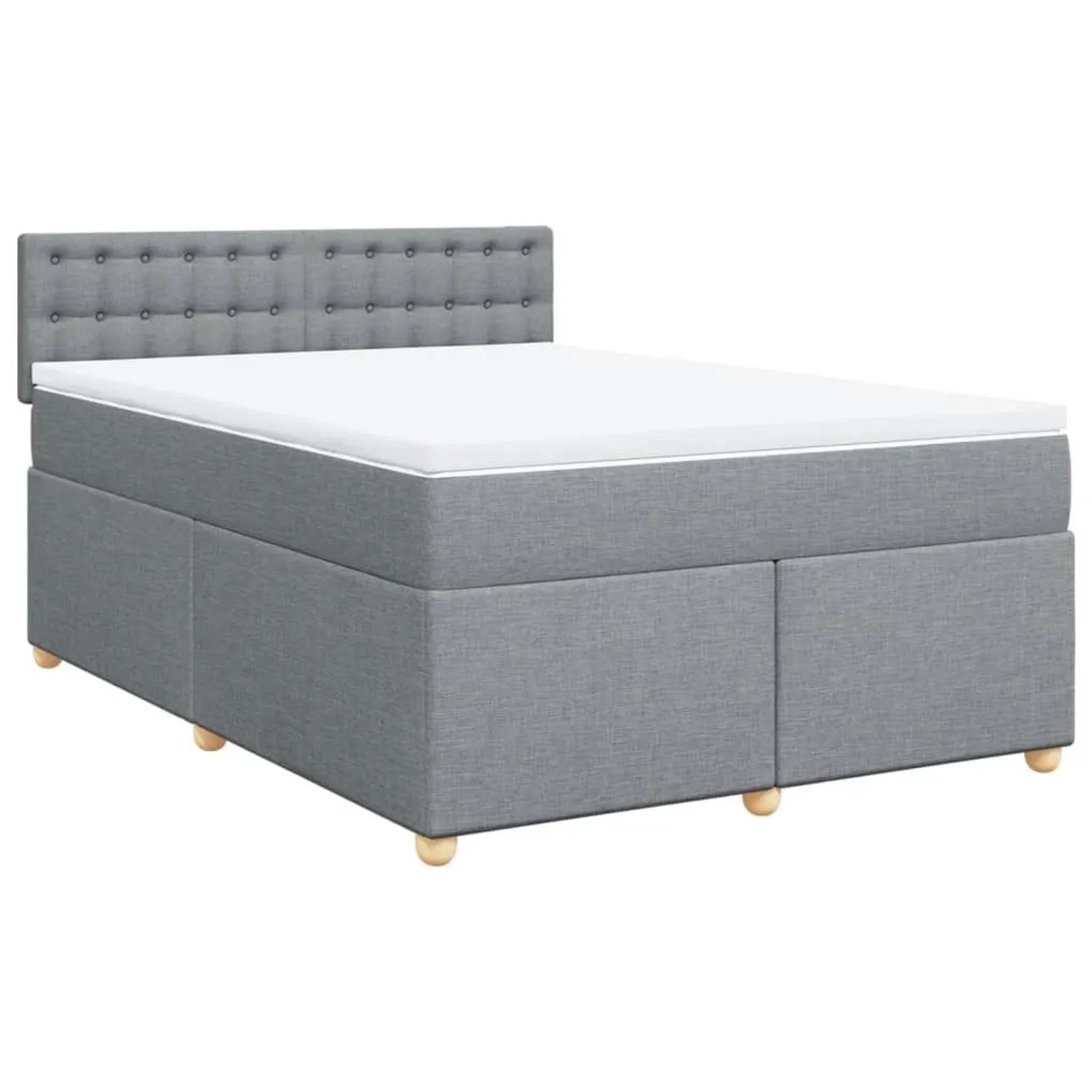 vidaXL Boxspringbett mit Matratze Hellgrau 160x200 cm Stoff 3286745 günstig online kaufen