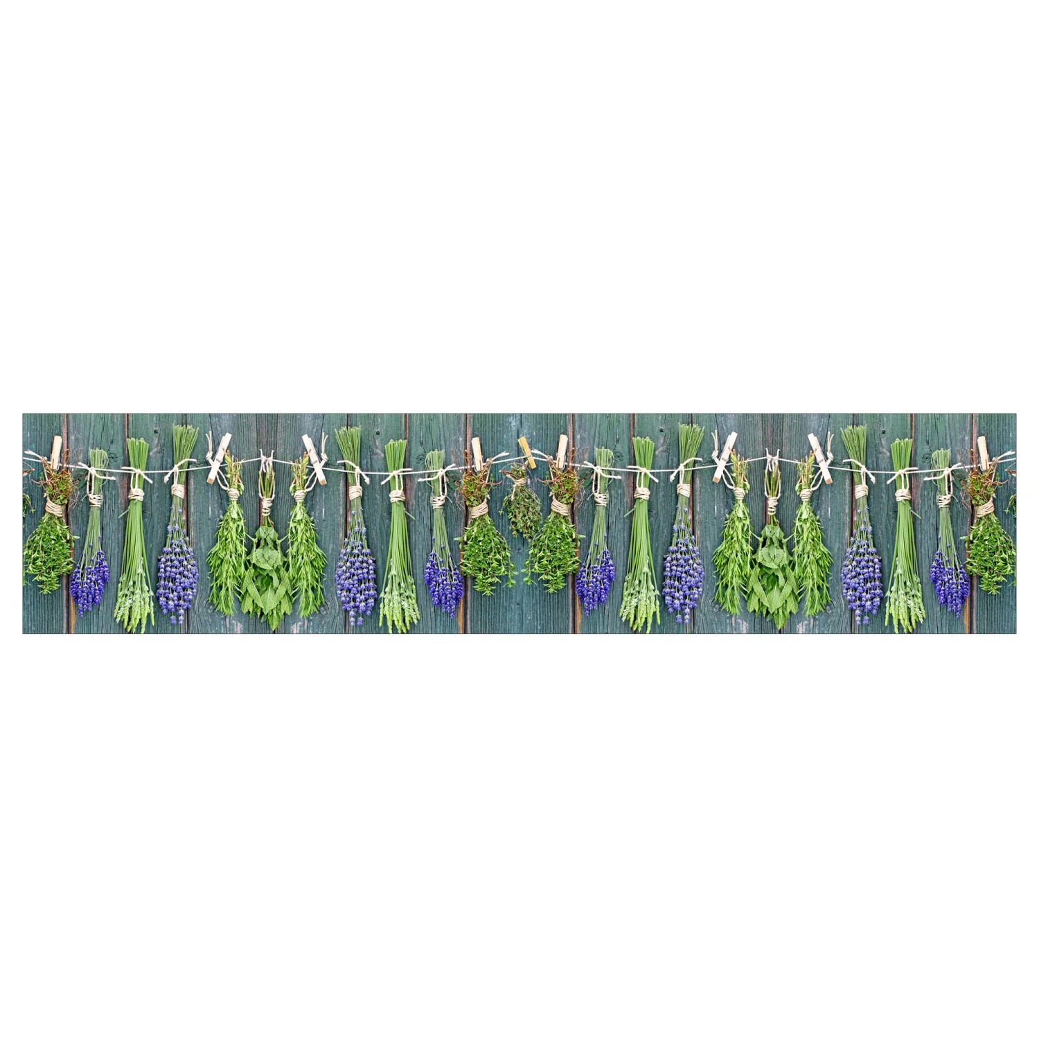 MySpotti Küchenrückwand Profix Cucina Kräuter Provence 270 x 60 cm Grün-Blau