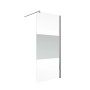 Schulte Walk-In Dusche Alexa Style 2.0 mit DekorDezent, 100x190 cm, teilgerahmte Duschwand.