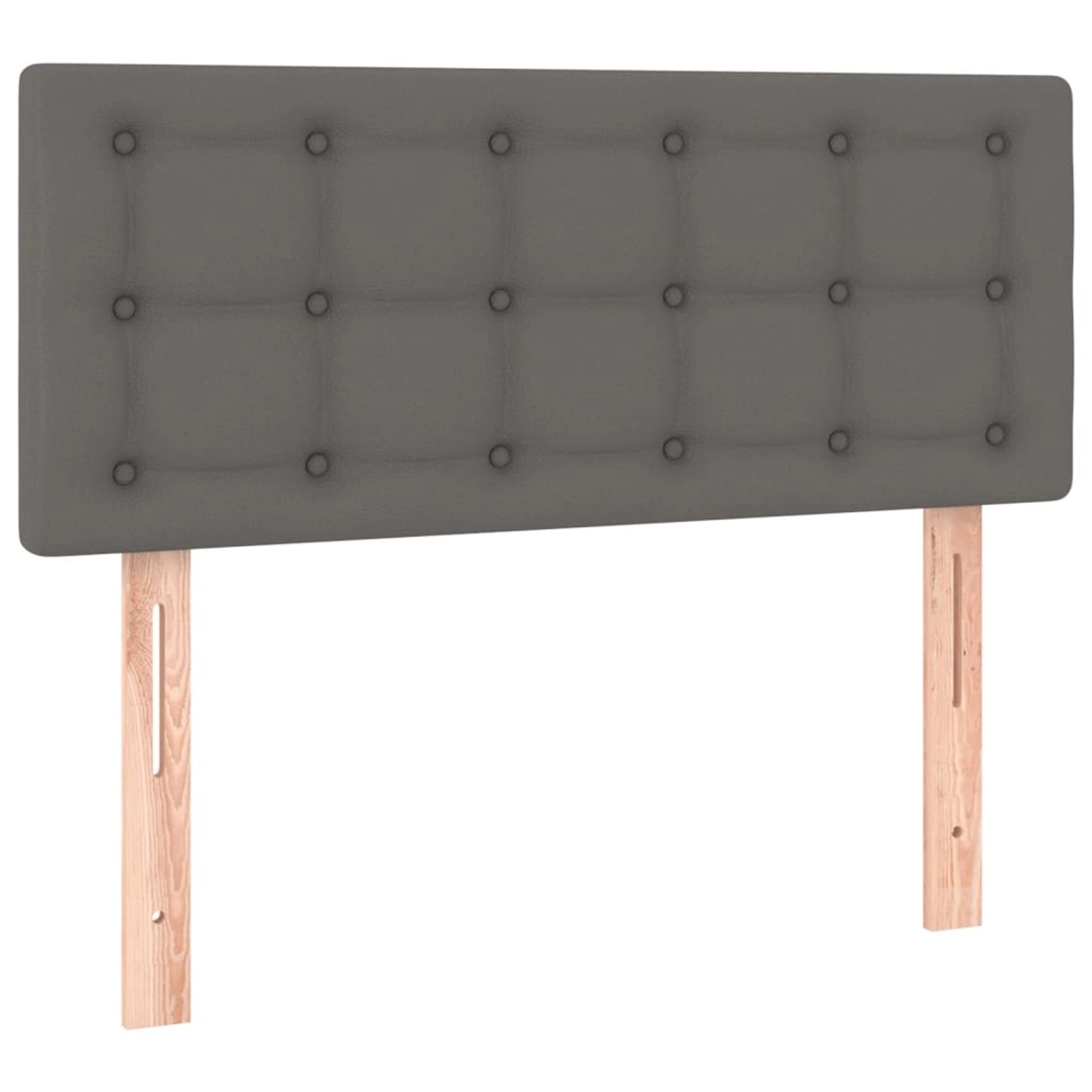 vidaXL LED Kopfteil Grau 90x5x78/88 cm Kunstleder 3121694