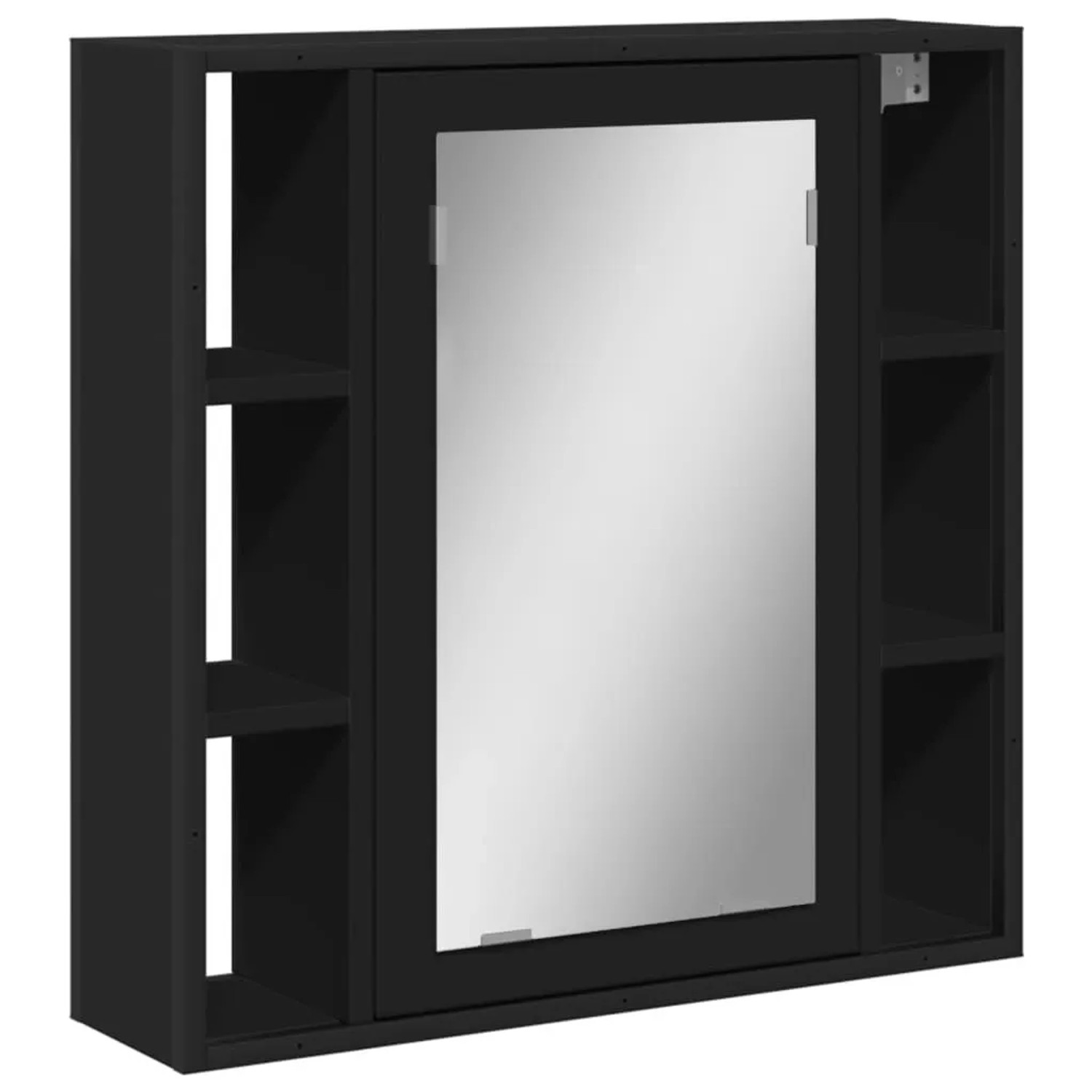 vidaXL Bad-Spiegelschrank Schwarz 60x16x60 cm Holzwerkstoff 842426 günstig online kaufen