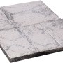 Diephaus Terrassenplatte Mirador, weiß-schwarz, 40x40 cm, Marmor-Optik für Terrasse & Gehweg.