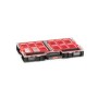 Schwarzer PROREGAL QBRICK Sortimentskasten One L mit 12 Fächern und transparentem Deckel.