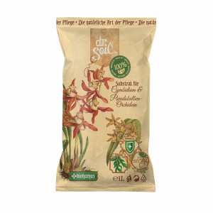 Dr.Soil Substrat für Cymbidium Orchideen im 1L Beutel. Spezialerde für gesunde Orchideen.