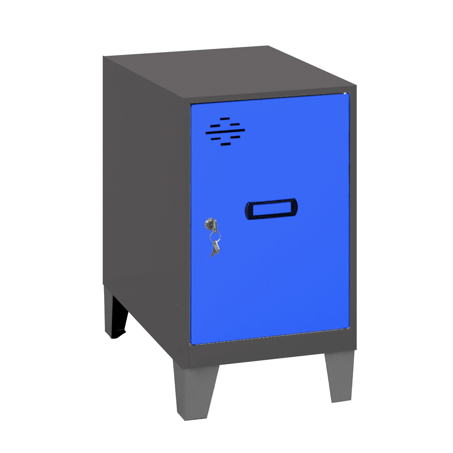 PROREGAL Schließfachwürfel AMEGO HxBxT 57,5 x 30 x 50 cm Mit Standfüße Blau günstig online kaufen
