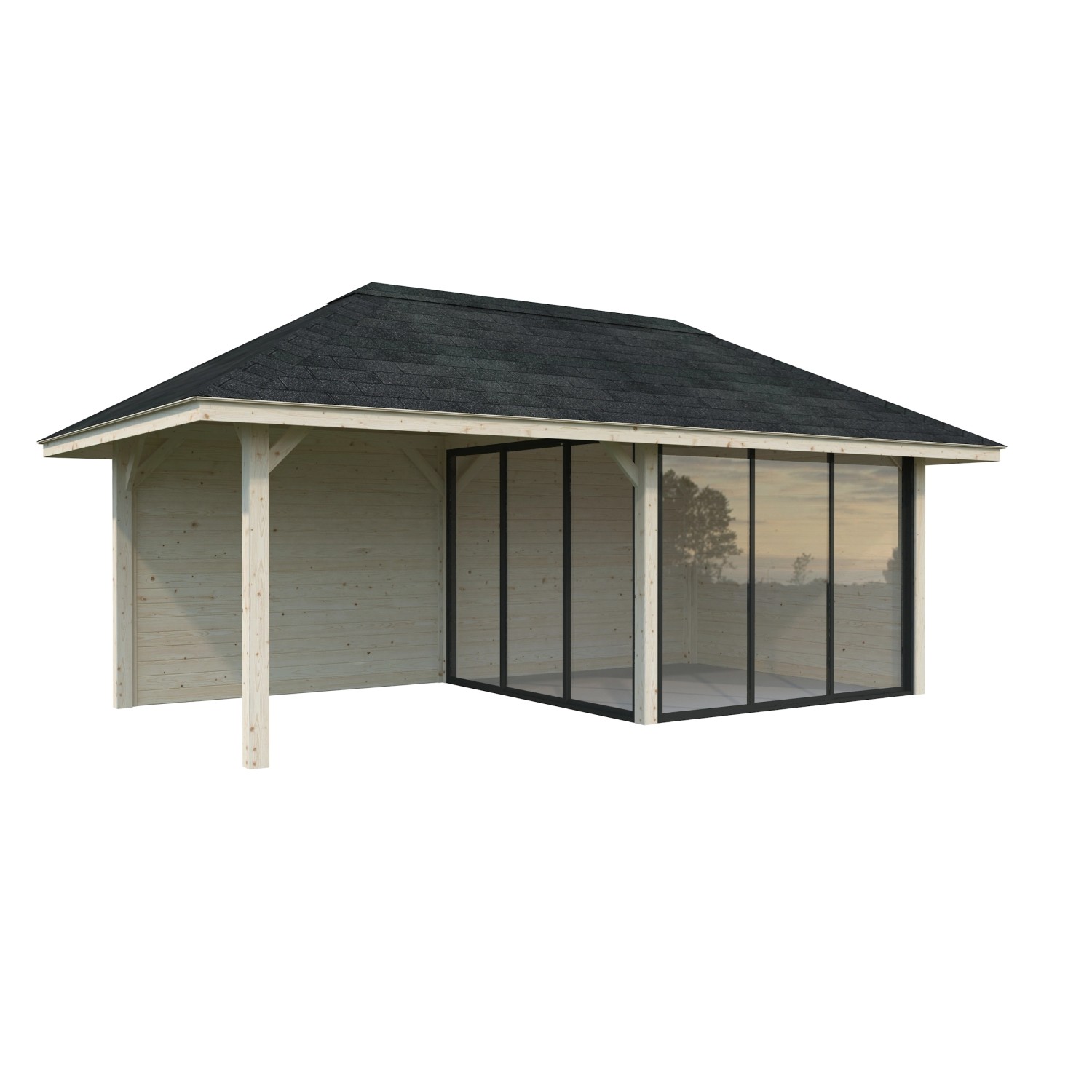 Palmako Pavillon Bianca Set205 Slide Transparent 588 cm x 300 cm FSC® günstig online kaufen