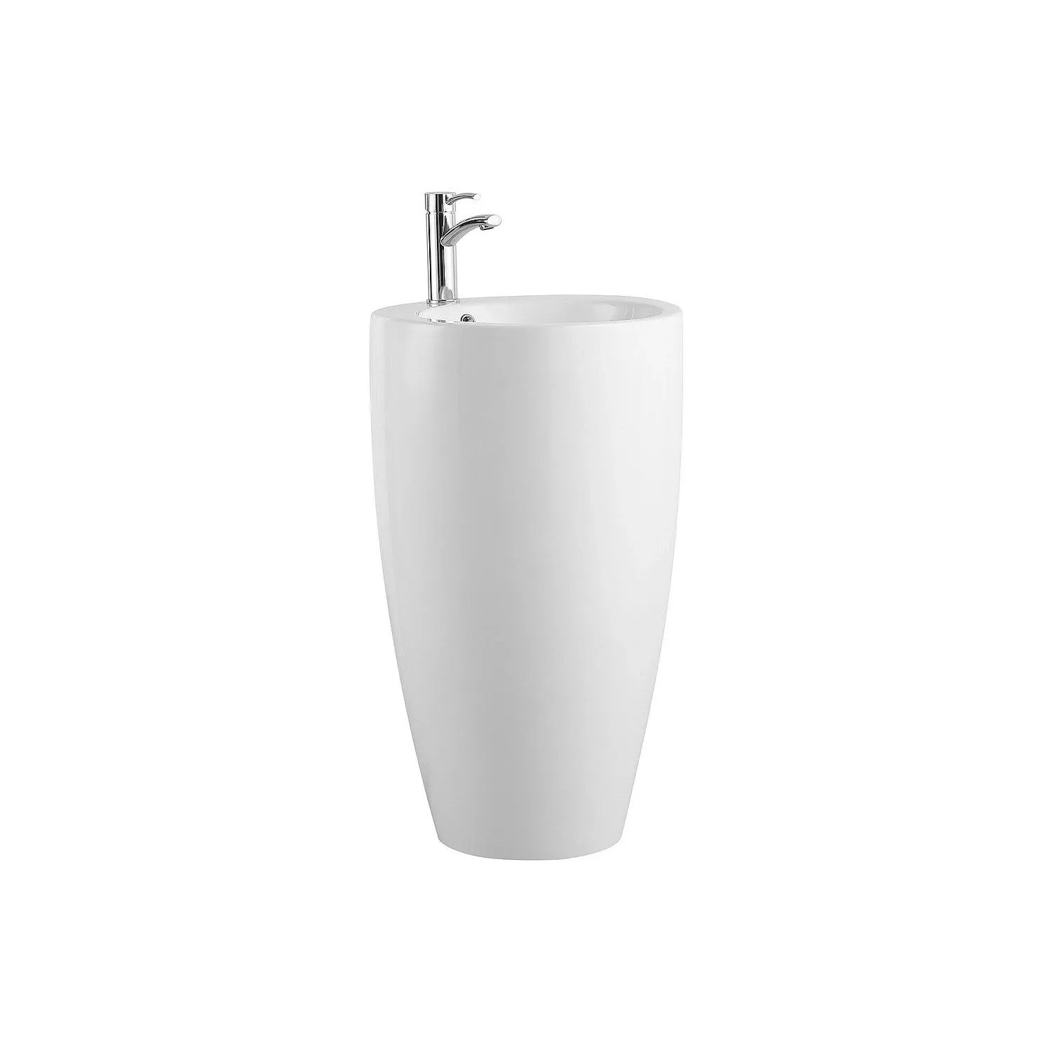 Vente-unique Freistehendes Waschbecken Milos Weiß 50 cm