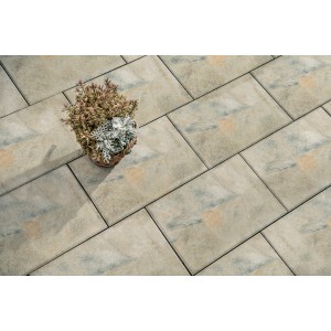 Diephaus Terrassenplatte Nano Tec Muschelkalk, 60x40 cm. Gehwegplatte in Natursteinoptik.