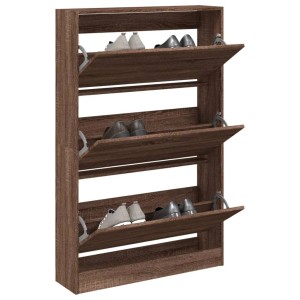 vidaXL Schuhschrank Braun Eichen-Optik 80x21x125,5 cm Holzwerkstoff 839930