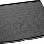 Schwarze Gummi Kofferraumwanne für Audi A3 8V, passgenau mit Rand.